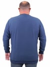 MocGrande Büyük Beden Selanik V Yaka Classic Sweat 23201 Marin