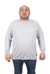 MocGrande Büyük Beden Sweatshirt Bisiklet Yaka Deri Arma 22703