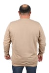 MocGrande Büyük Beden Sweatshirt Bisiklet Yaka Deri Arma 22703