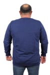 MocGrande Büyük Beden Sweatshirt Bisiklet Yaka Deri Arma 22703