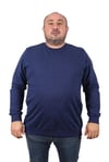 MocGrande Büyük Beden Sweatshirt Bisiklet Yaka Deri Arma 22703