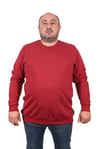 MocGrande Büyük Beden Sweatshirt Bisiklet Yaka Deri Arma 22703