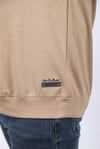 MocGrande Büyük Beden Sweatshirt Bisiklet Yaka Deri Arma 22703