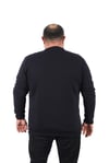 Mocgrande Büyük Beden Sweatshirt V design 22742 LACIVERT
