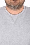 Mocgrande Büyük Beden Sweatshirt V design 22742 GRI MELANJ