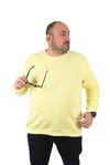 Mocgrande Büyük Beden Sweatshirt V design 22742 SARI