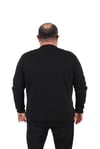 Mocgrande Büyük Beden Sweatshirt V design 22742 SIYAH