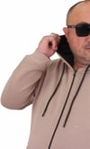Mocgrande Büyük Beden Unisex Kapüşonlu 3ip Sweat 11701 TOPRAK