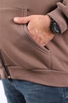 Mocgrande Büyük Beden Unisex Kapüşonlu 3ip Sweat 11701 TABA