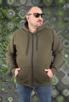 Mocgrande Büyük Beden Unisex Kapüşonlu 3ip Sweat 11701 HAKI