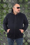 Mocgrande Büyük Beden Unisex Kapüşonlu 3ip Sweat 11701 Koyu Lacivert
