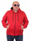 Mocgrande Büyük Beden Unisex Kapüşonlu 3ip Sweat 11701 KIRMIZI