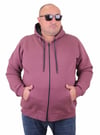 Mocgrande Büyük Beden Unisex Kapüşonlu 3ip Sweat 11701 Eflatun