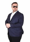 Mocgrande Erkek Büyük Beden 4 Drop Blazer Oskar Ceket 500607 LACIVERT