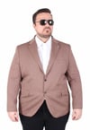 Mocgrande Erkek Büyük Beden 4 Drop Blazer Zaha Ceket 500603 Vizon