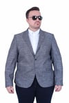 Mocgrande Erkek Büyük Beden 6 Drop Blazer Tuna Ceket 500601 SIYAH