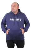 Mocgrande Erkek Büyük Beden Kapuşonlu Sweat Positive 23211 INDIGO