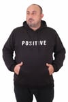 Mocgrande Erkek Büyük Beden Kapuşonlu Sweat Positive 23211 SIYAH