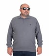 Starbattal Erkek Büyük Beden Polo Yaka Sweat Orjinal 24409 ANTRASİT MELANJ