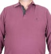 MocGrande Erkek Büyük Beden Polo Yaka Sweat Feel Good 24408 Eflatun