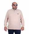 Starbattal Erkek Büyük Beden Polo Yaka Sweat Moc Grande 24410 BEJ