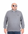 Starbattal Erkek Büyük Beden Polo Yaka Sweat Moc Grande 24410 ANTRASİT MELANJ