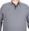 MocGrande Erkek Büyük Beden Polo Yaka Sweat Feel Good 24408 ANTRASİT MELANJ