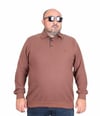 Starbattal Erkek Büyük Beden Polo Yaka Sweat Feel Good 24408 S.KAHVE