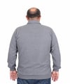 MocGrande Erkek Büyük Beden Polo Yaka Sweat Flota Cep 24407 ANTRASİT MELANJ