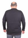 Mocgrande Erkek Büyük Beden Sıfır Yaka 3ip Sweat Original 24203 SIYAH