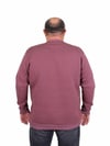 Mocgrande Erkek Büyük Beden Sıfır Yaka 3ip Sweat Black 24202 Eflatun