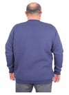 Mocgrande Erkek Büyük Beden Sıfır Yaka 3ip Sweat Respect 24205 INDIGO
