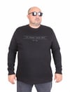 Mocgrande Erkek Büyük Beden Sıfır Yaka 3ip Sweat Original 24203 SIYAH