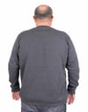 Mocgrande Erkek Büyük Beden Sıfır Yaka 3ip Sweat Black 24202 ANTRASİT MELANJ