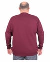 Mocgrande Erkek Büyük Beden Sıfır Yaka 3ip Sweat Black 24202 MURDUM