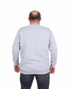 Mocgrande Erkek Büyük Beden Sıfır Yaka 3ip Sweat Original 24203 GRI MELANJ