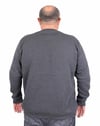 Mocgrande Erkek Büyük Beden Sıfır Yaka 3ip Sweat Original 24203 ANTRASİT MELANJ