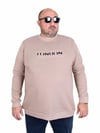 Mocgrande Erkek Büyük Beden Sıfır Yaka 3ip Sweat London 24208 CAMEL
