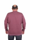 Mocgrande Erkek Büyük Beden Sıfır Yaka 3ip Sweat Original 24203 Eflatun