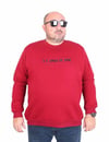 Mocgrande Erkek Büyük Beden Sıfır Yaka 3ip Sweat London 24208 BORDO