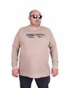 Mocgrande Erkek Büyük Beden Sıfır Yaka 3ip Sweat Respect 24205 CAMEL