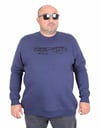 Mocgrande Erkek Büyük Beden Sıfır Yaka 3ip Sweat Respect 24205 INDIGO