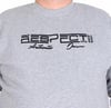 Mocgrande Erkek Büyük Beden Sıfır Yaka 3ip Sweat Respect 24205 GRI MELANJ