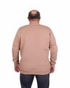 Mocgrande Erkek Büyük Beden Sıfır Yaka 3ip Sweat Black 24202 S.KAHVE