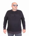 Mocgrande Erkek Büyük Beden Sıfır Yaka 3ip Sweat Respect 24205 SIYAH