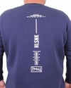 Mocgrande Erkek Büyük Beden Sıfır Yaka Sweat Hlsnk 23204 INDIGO