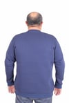 Mocgrande Erkek Büyük Beden Sıfır Yaka Sweat Twenty 24200 INDIGO