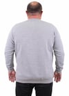 Mocgrande Erkek Büyük Beden Sıfır Yaka Sweat Conture Club 23203 GRI MELANJ