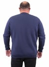 Mocgrande Erkek Büyük Beden Sıfır Yaka Sweat Only Free 23202 INDIGO