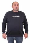 Mocgrande Erkek Büyük Beden Sıfır Yaka Sweat Streetwear 23206 LACIVERT